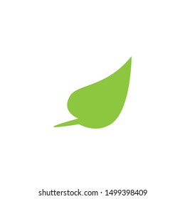 Green leaf ecology nature element vector icon