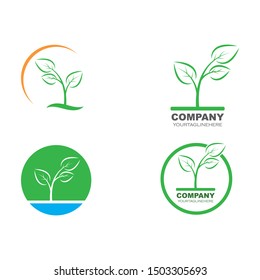 green leaf ecology nature element vector icon
