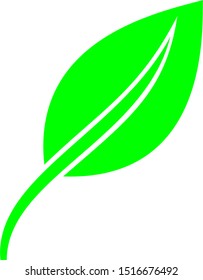 green leaf ecology nature element vector icon