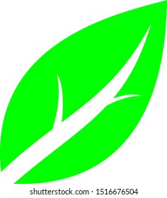 green leaf ecology nature element vector icon
