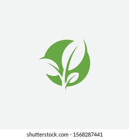 Green leaf ecology nature element vector icon, Leaf Icon, green leaf ecology nature element vector