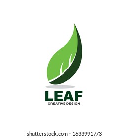 Green leaf ecology nature element vector icon
