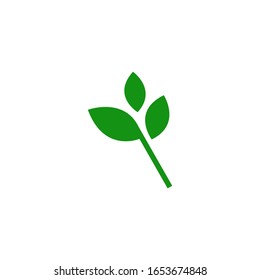 Green leaf ecology nature element vector icon, Leaf Icon, green leaf ecology nature element vector