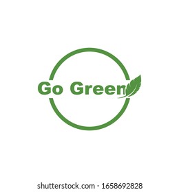green leaf ecology nature element vector icon of go green design