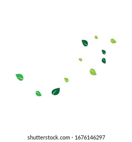green leaf ecology nature element vector icon