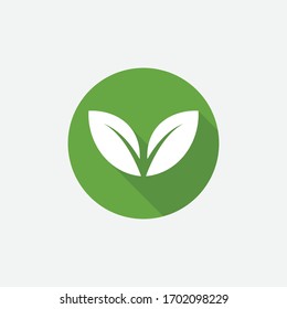 Green leaf ecology nature element vector icon, Leaf Icon, green leaf ecology nature element vector
