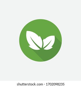 Green leaf ecology nature element vector icon, Leaf Icon, green leaf ecology nature element vector