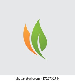 ecología de la hoja verde elemento de naturaleza vector logo
