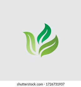 green leaf ecology nature element vector logo