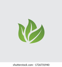 green leaf ecology nature element vector logo