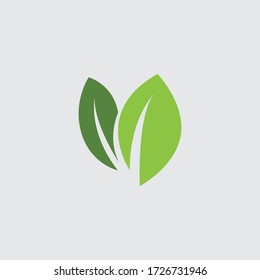 green leaf ecology nature element vector logo