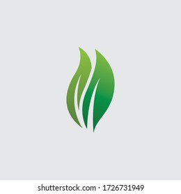 green leaf ecology nature element vector logo