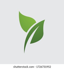 green leaf ecology nature element vector logo