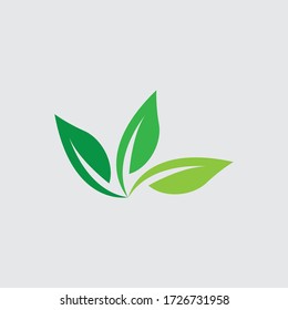 green leaf ecology nature element vector logo