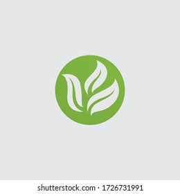 green leaf ecology nature element vector logo