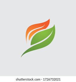 green leaf ecology nature element vector logo