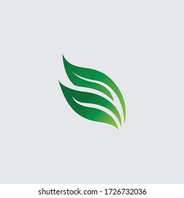 green leaf ecology nature element vector logo