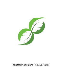 green leaf ecology nature element  vector icon of go green design