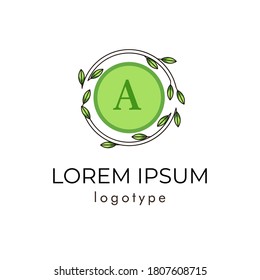 ecología de la hoja verde elemento de naturaleza vector logo
