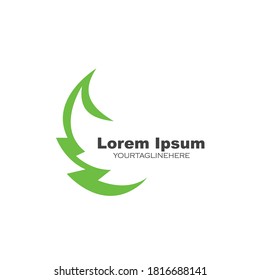 green leaf ecology nature element  vector icon of go green design
