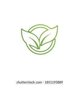  green leaf ecology nature element vector