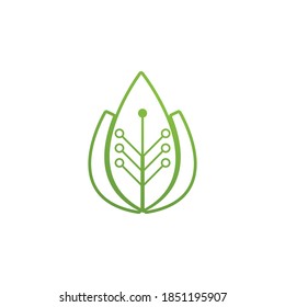  ecología de la hoja verde elemento de naturaleza vector