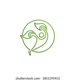  green leaf ecology nature element vector