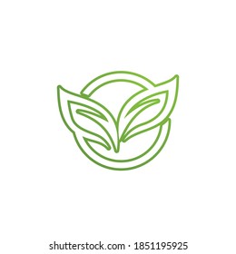 ecología de la hoja verde elemento de naturaleza vector