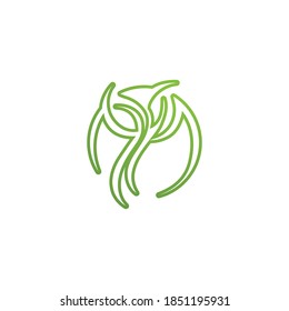  green leaf ecology nature element vector