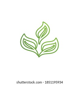  green leaf ecology nature element vector