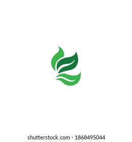 Green leaf ecology nature element vector icon