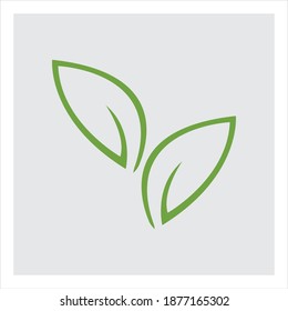 green leaf ecology nature element vector logo