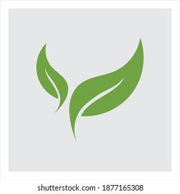 green leaf ecology nature element vector logo