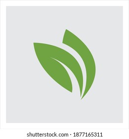 green leaf ecology nature element vector logo