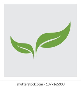 green leaf ecology nature element vector logo