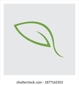 green leaf ecology nature element vector logo
