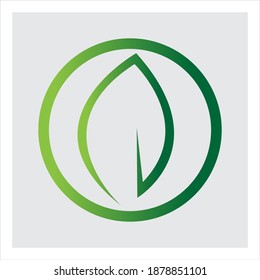 green leaf ecology nature element vector logo