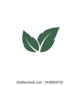 Green Leaf Ecology Nature Element Vector Icon Design