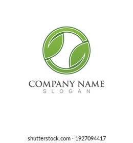 ecología de la hoja verde elemento de naturaleza vector logo