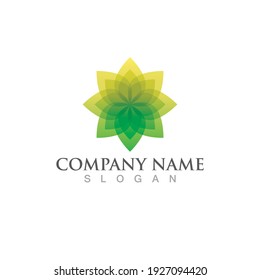 green leaf ecology nature element vector logo