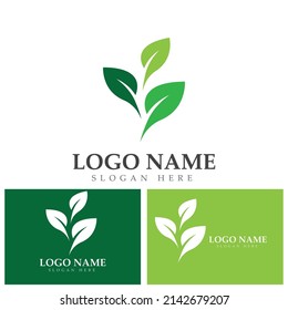 green leaf ecology nature element vector logo