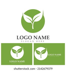 green leaf ecology nature element vector logo