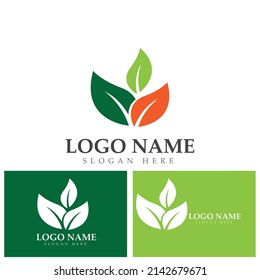 green leaf ecology nature element vector logo