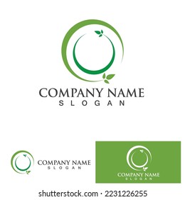 green leaf ecology nature element vector logo