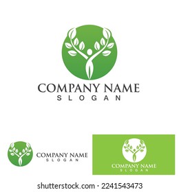 green leaf ecology nature element vector logo