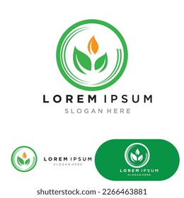 green leaf ecology nature element vector logo
