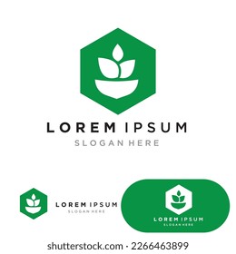 green leaf ecology nature element vector logo
