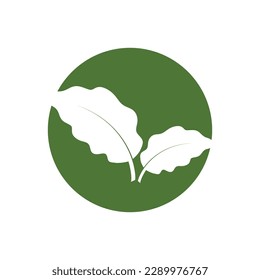 green leaf ecology nature element vector icon