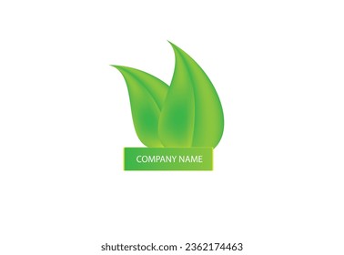 green leaf ecology nature element vector icon