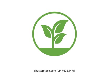Green leaf ecology nature element vector icon. Leaves of trees and plants. Leaves icon.Elements design for natural, eco, bio, vegan labels. Vector illustration.